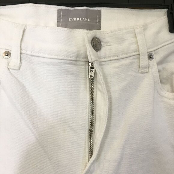 Everlane Womens The High Rise Straight Leg Denim Jeans Size 31 Reg. White SP EXC - Picture 4 of 11